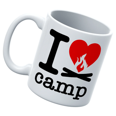 I Love Camp White Coffee Mug